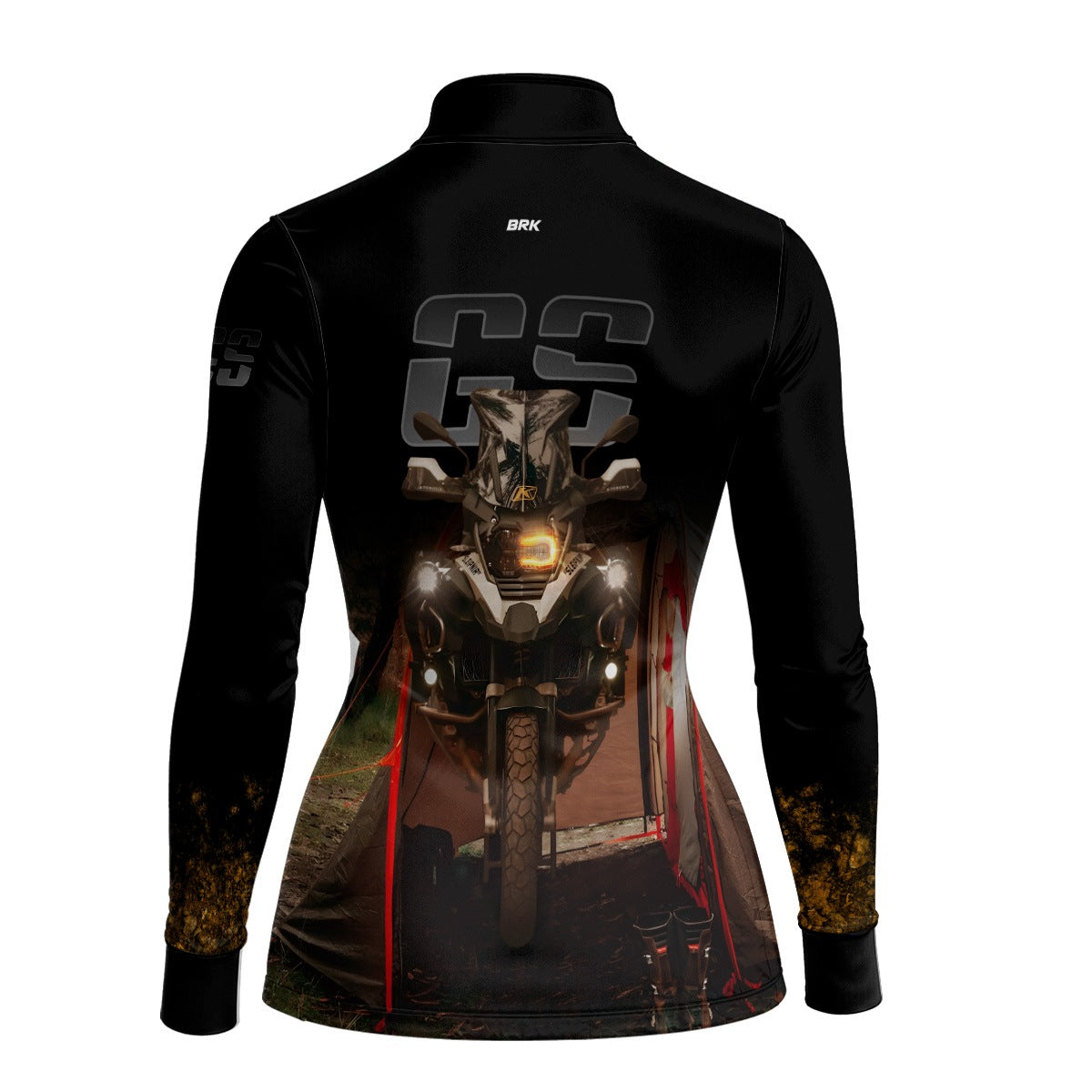 Camisa de Motociclismo Feminina Brk Preta Big Trail GS com Proteção Solar UV50+