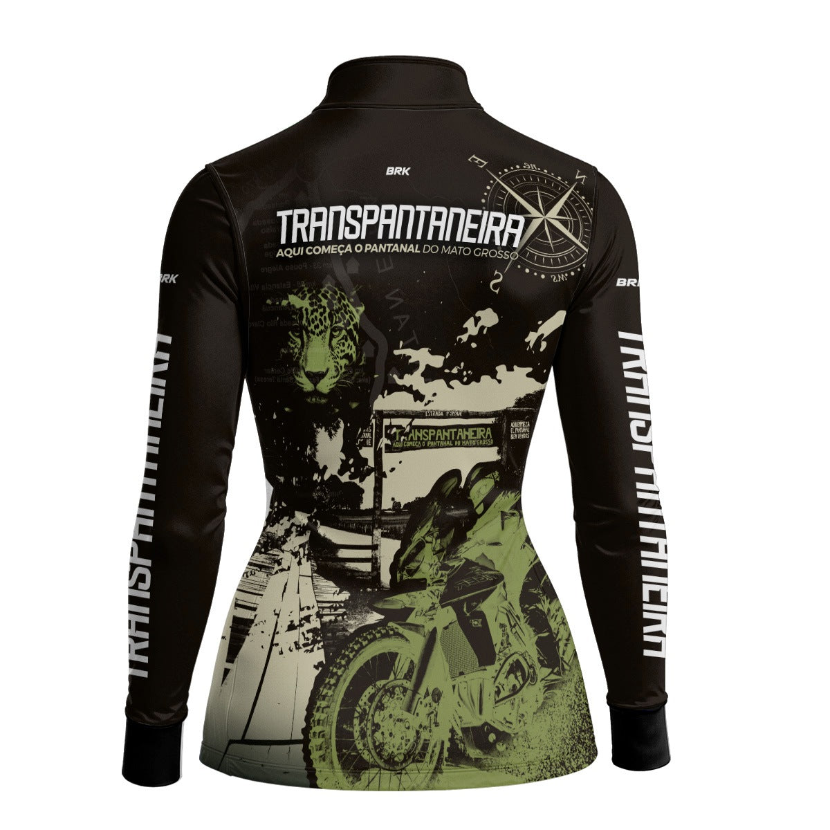 Camisa de Motociclismo Feminina Brk Transpantaneira Moto com Proteção UV50+