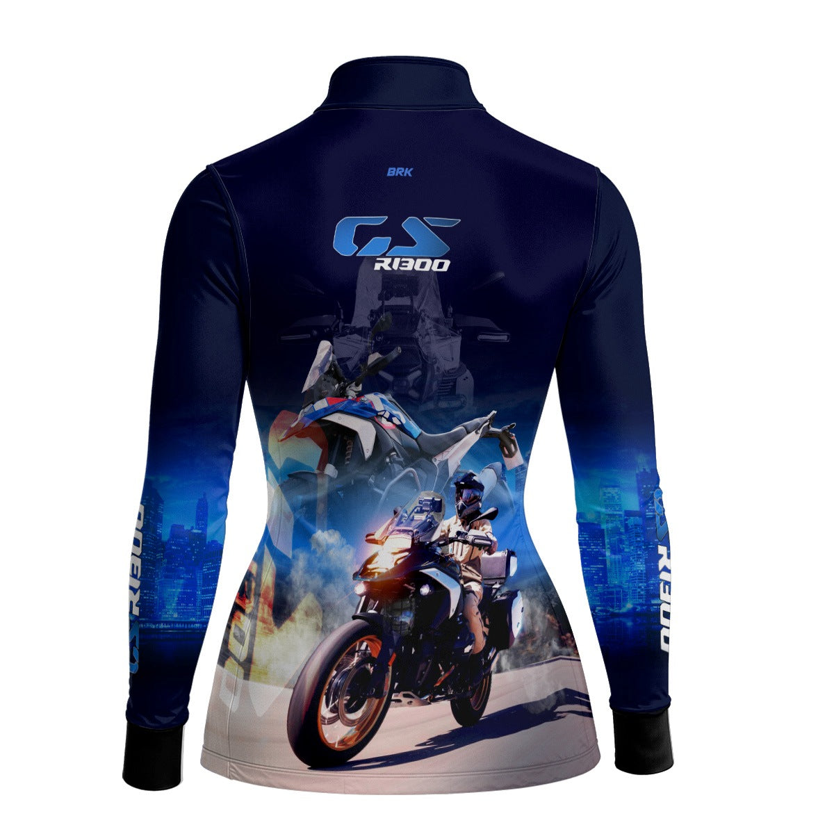 Camisa de Motociclismo Feminina Brk Azul GS R1300 com Proteção UV50+