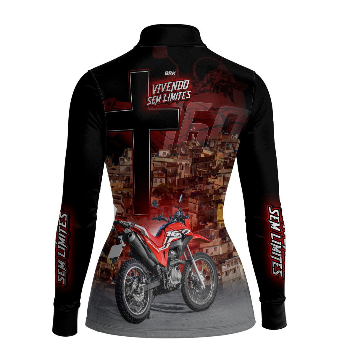 Camisa de Motociclismo Feminina Brk NRX 160 BROS com Proteção UV50+