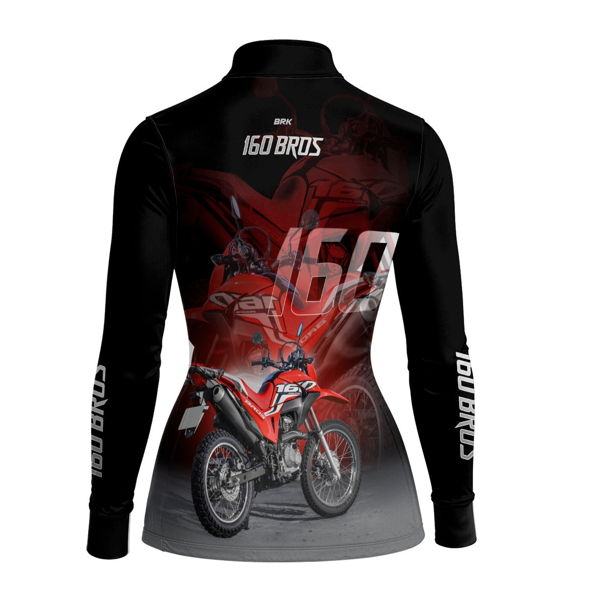 Camisa de Motociclismo Feminina Brk NRX 160 BROS Vermelha com Proteção UV50+