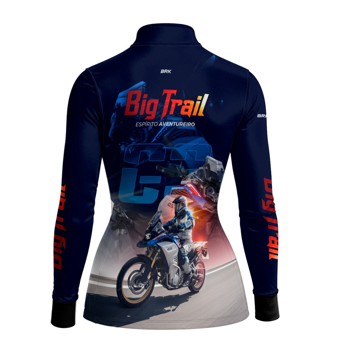 Camisa Feminina Motociclismo BRK F 850 GS Premium Azul com UV50+