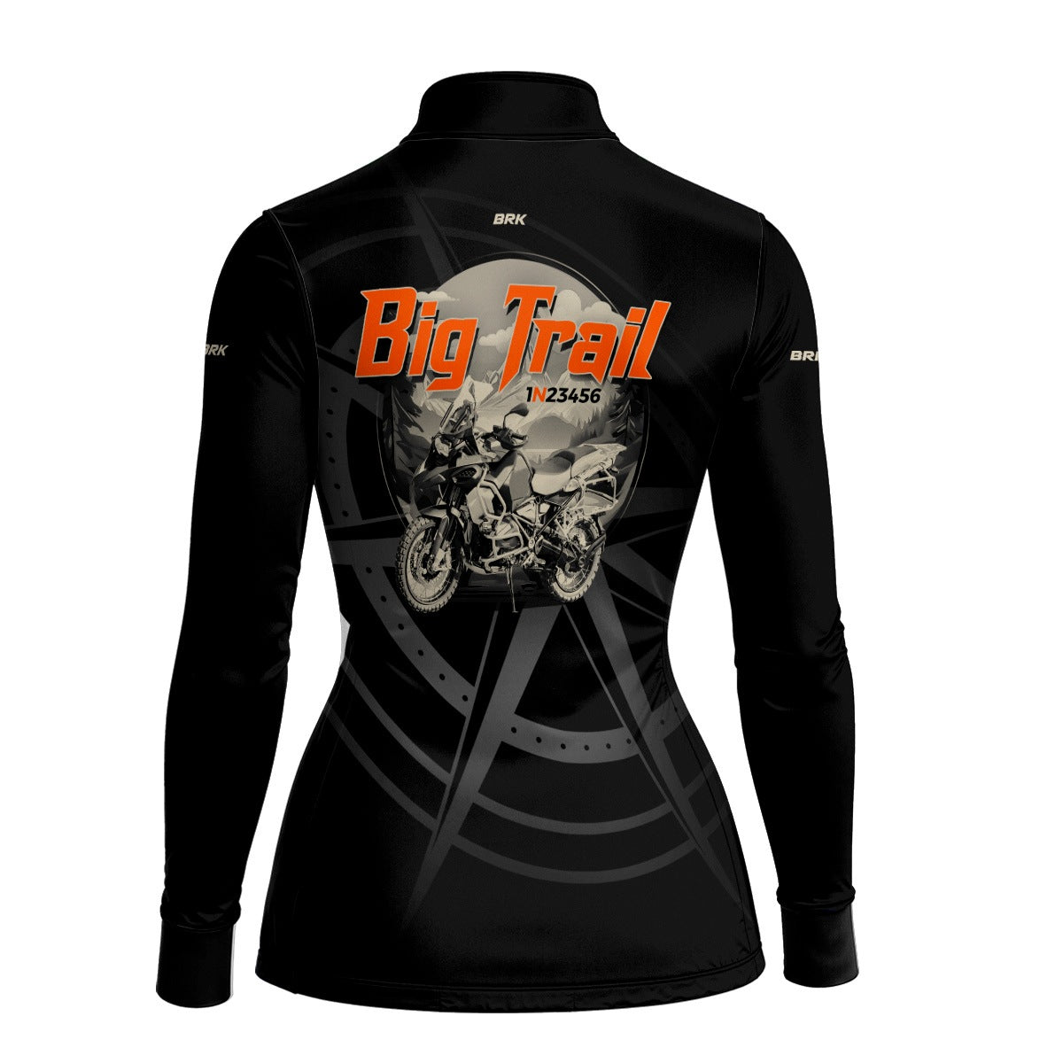 Camisa de Motociclismo Feminina Brk Big Trail Preta com Proteção UV50+