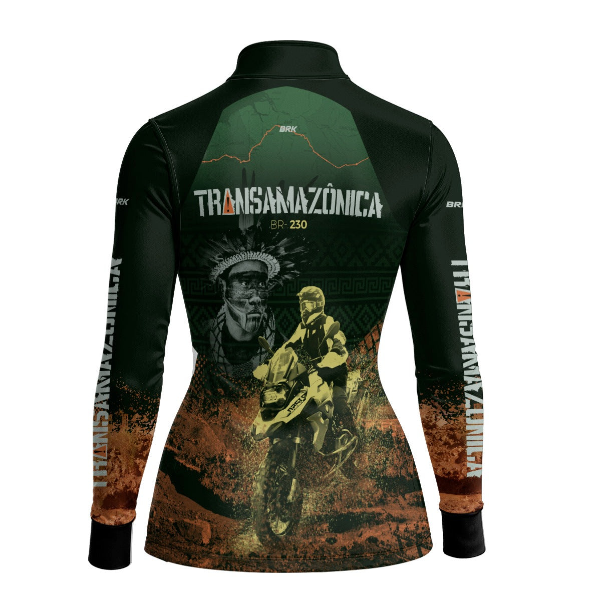 Camisa de Motociclismo Feminina Brk Transmazônica Big Trail com Proteção UV50+