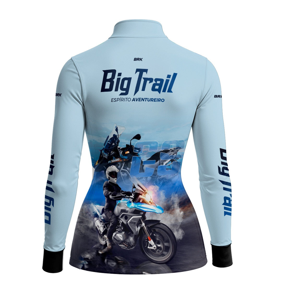 Camisa de Motociclismo Feminina Brk R 1250 GS Premium Branca com Proteção Solar UV50+