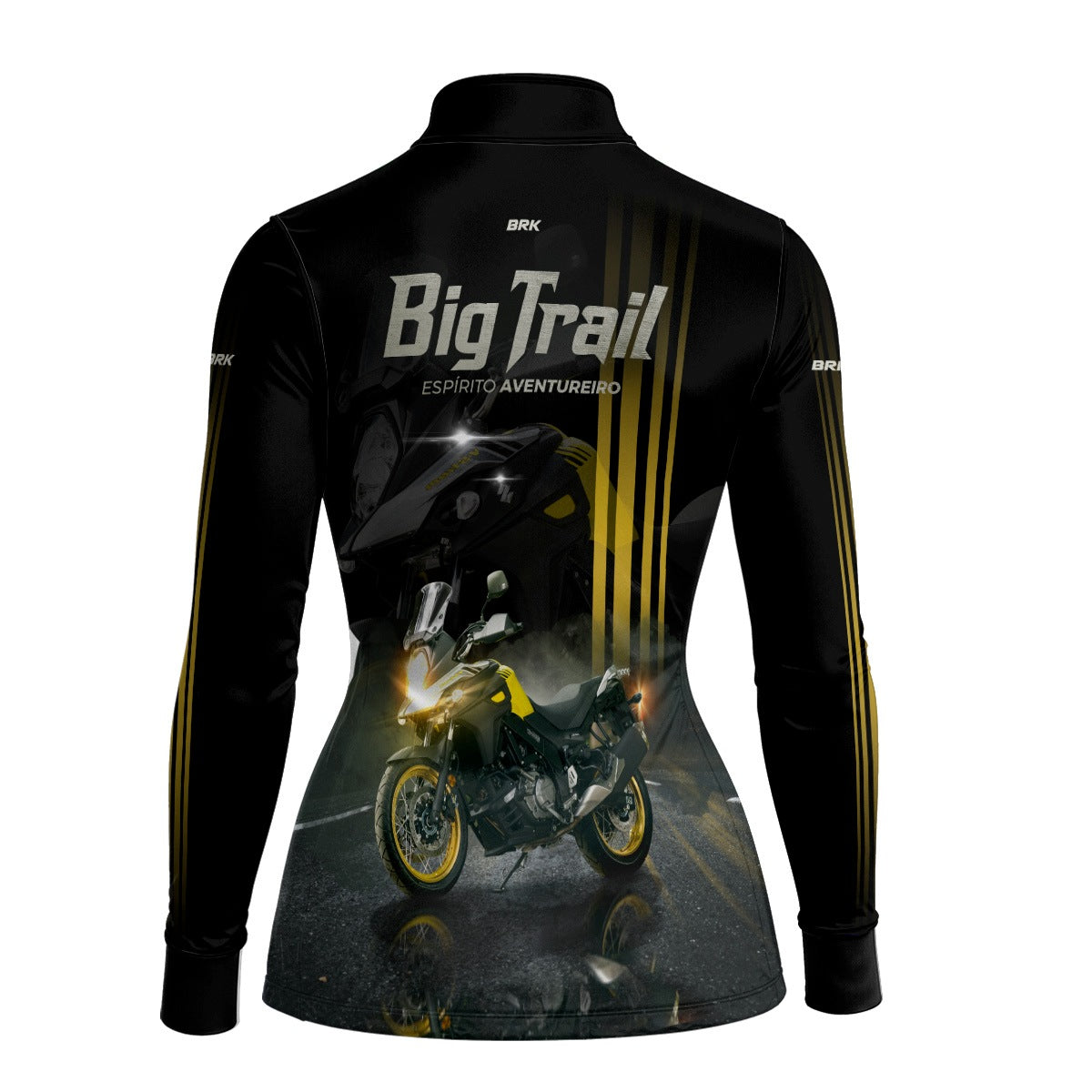 Camisa de Motociclismo Feminina Brk V-STORM 650 Preta com Proteção Solar UV50+