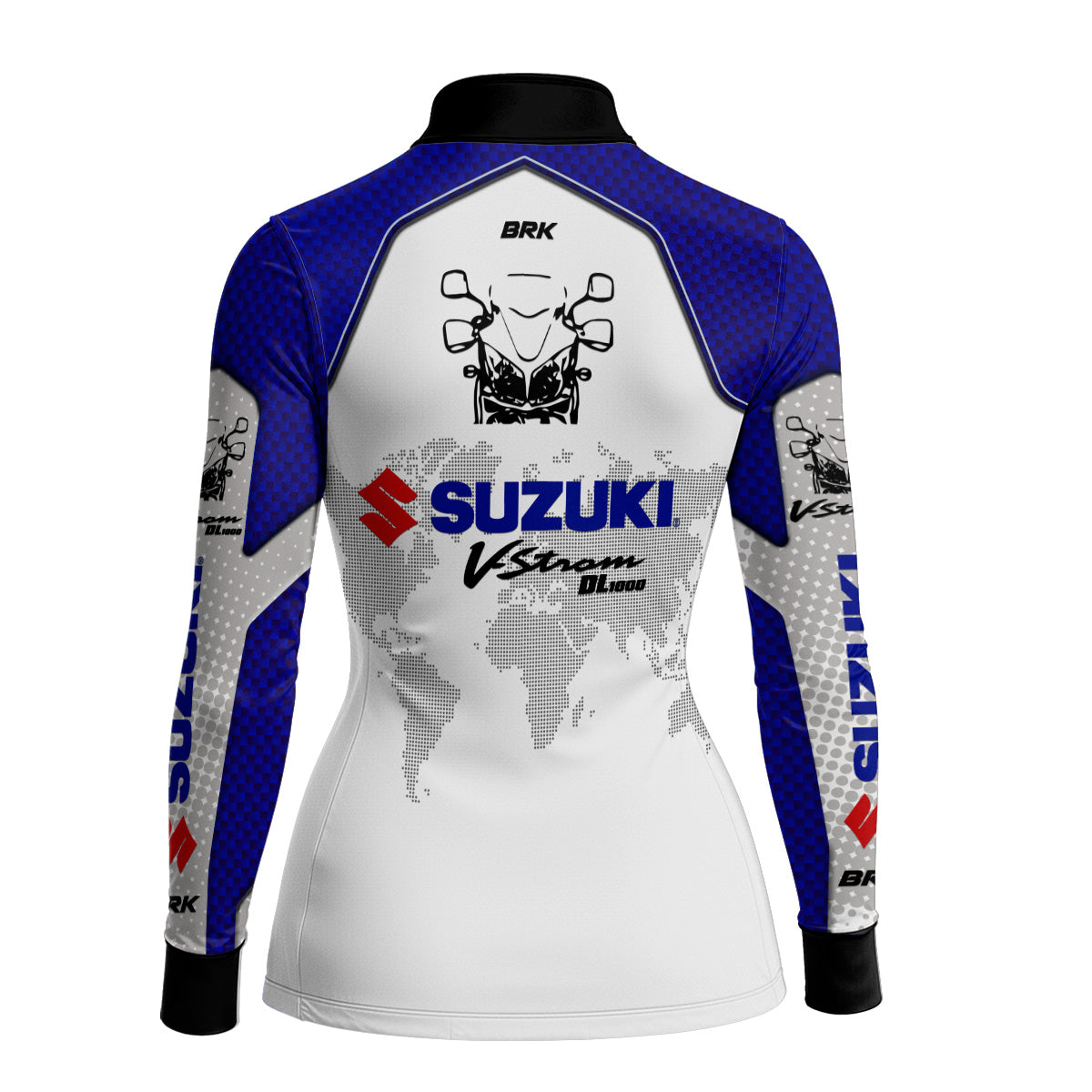 Camisa de Motociclismo Feminina Brk Suzuki V-Strom 1000 com Proteção UV50+