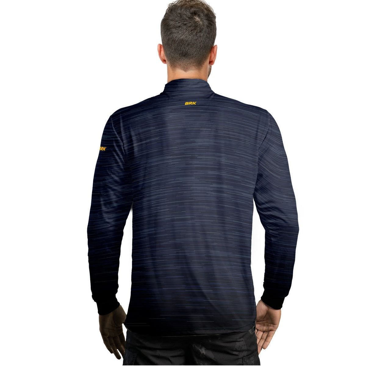 Camisa de Motociclismo Brk Mescla Azul Escuro com Proteção Solar UV50+