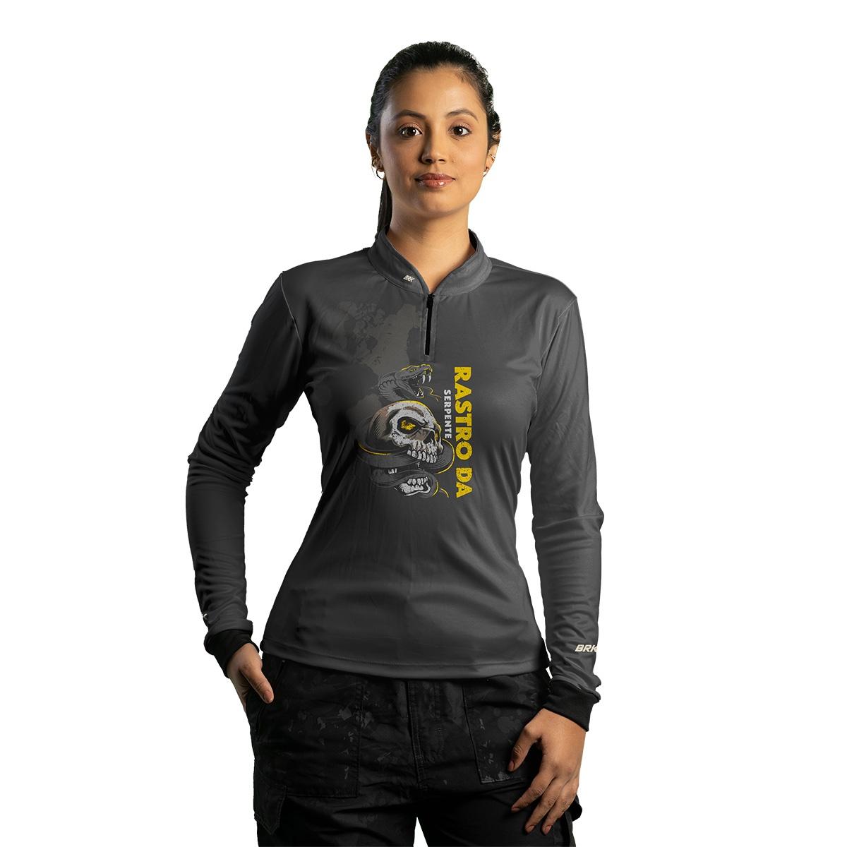 Camisa Feminina de Motociclismo Brk Expedição Rastro da Serpente com UV50+