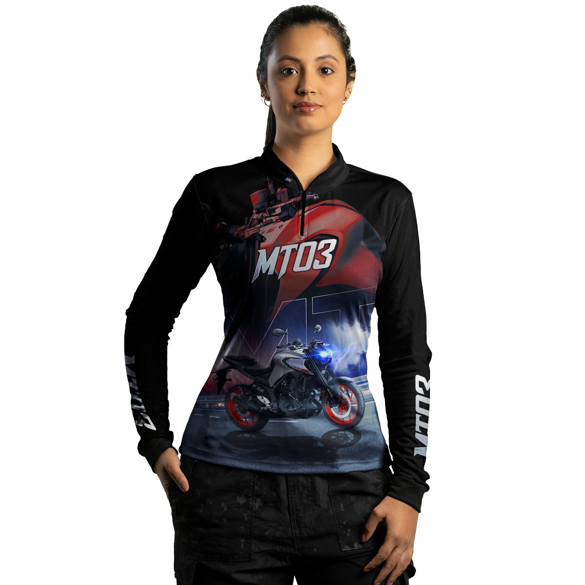 Camisa de Motociclismo Feminina Brk MT03 com Proteção UV50+