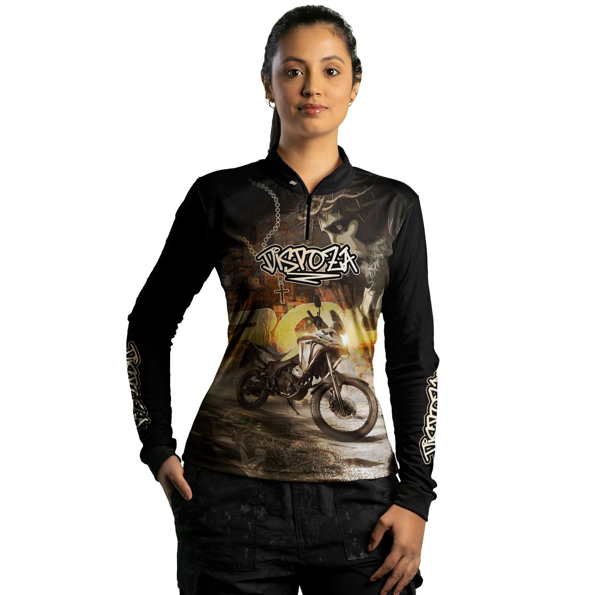Camisa de Motociclismo Feminina Brk Sahara Adventure Proteção UV50+