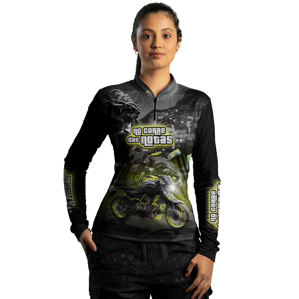 Camisa de Motociclismo Feminina Brk MT03 No Corre das Notas com Proteção UV50+