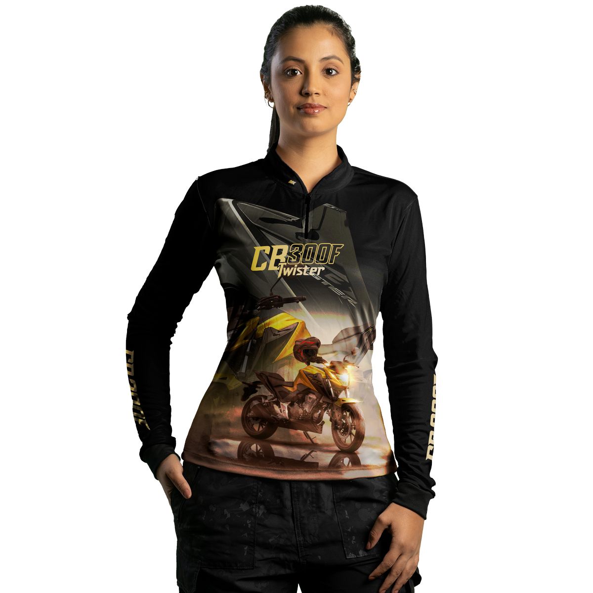 Camisa de Motociclismo Feminina Brk CB300F Twister com Proteção UV50+