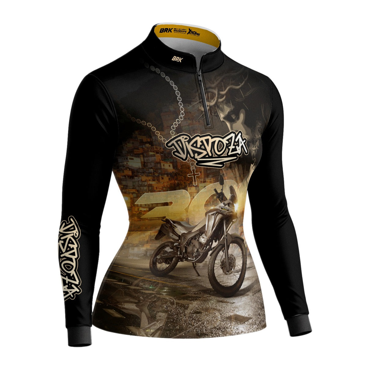Camisa de Motociclismo Feminina Brk Sahara Adventure Proteção UV50+