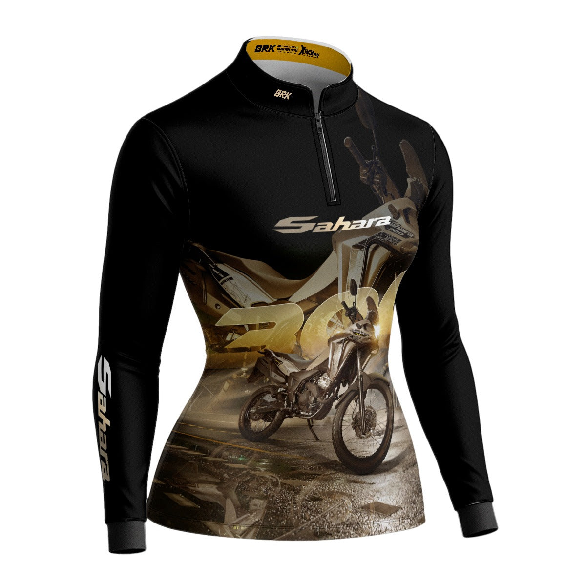 Camisa de Motociclismo Feminina Brk XRE 300 SAHARA com Proteção UV50+