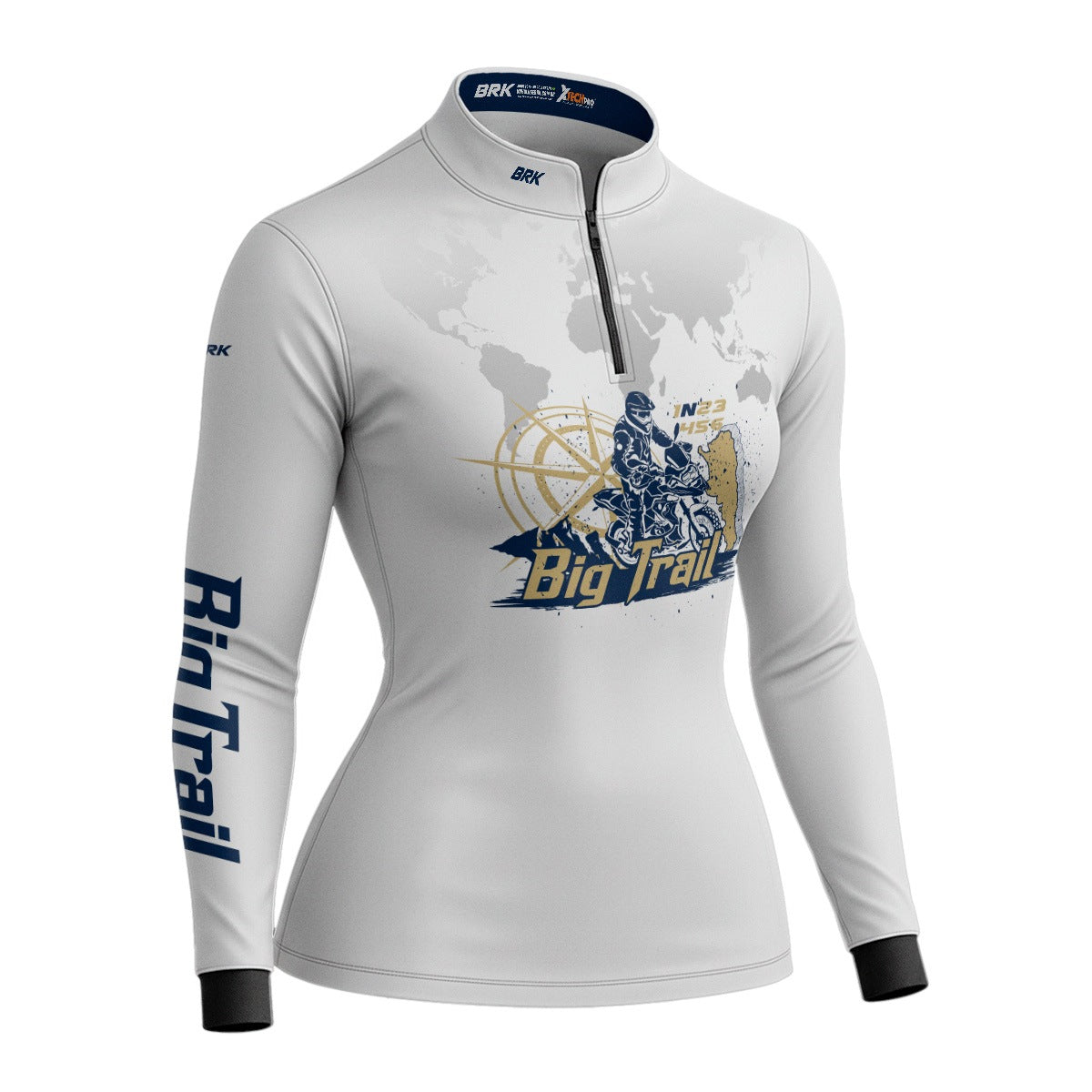 Camisa de Motociclismo Feminina Brk Big Trail Expedição Argentina com Proteção UV50+