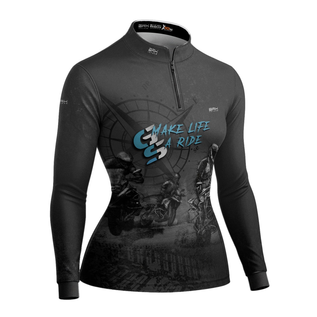 Camisa de Motociclismo Feminina Brk GS Life A Ride com Proteção Solar UV50+