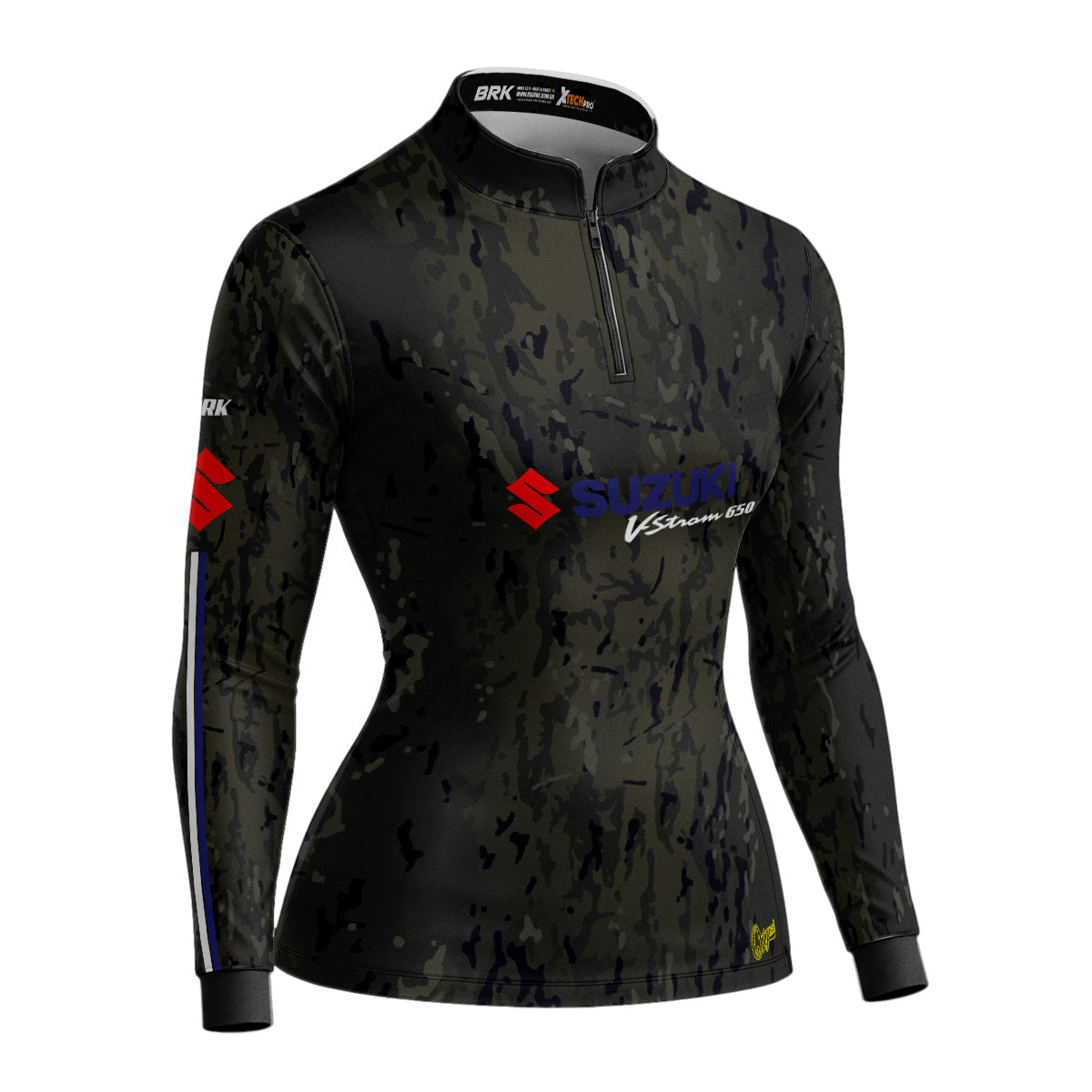 Camisa de Motociclismo Feminina Brk Suzuki VStrom 650 com Proteção UV50+