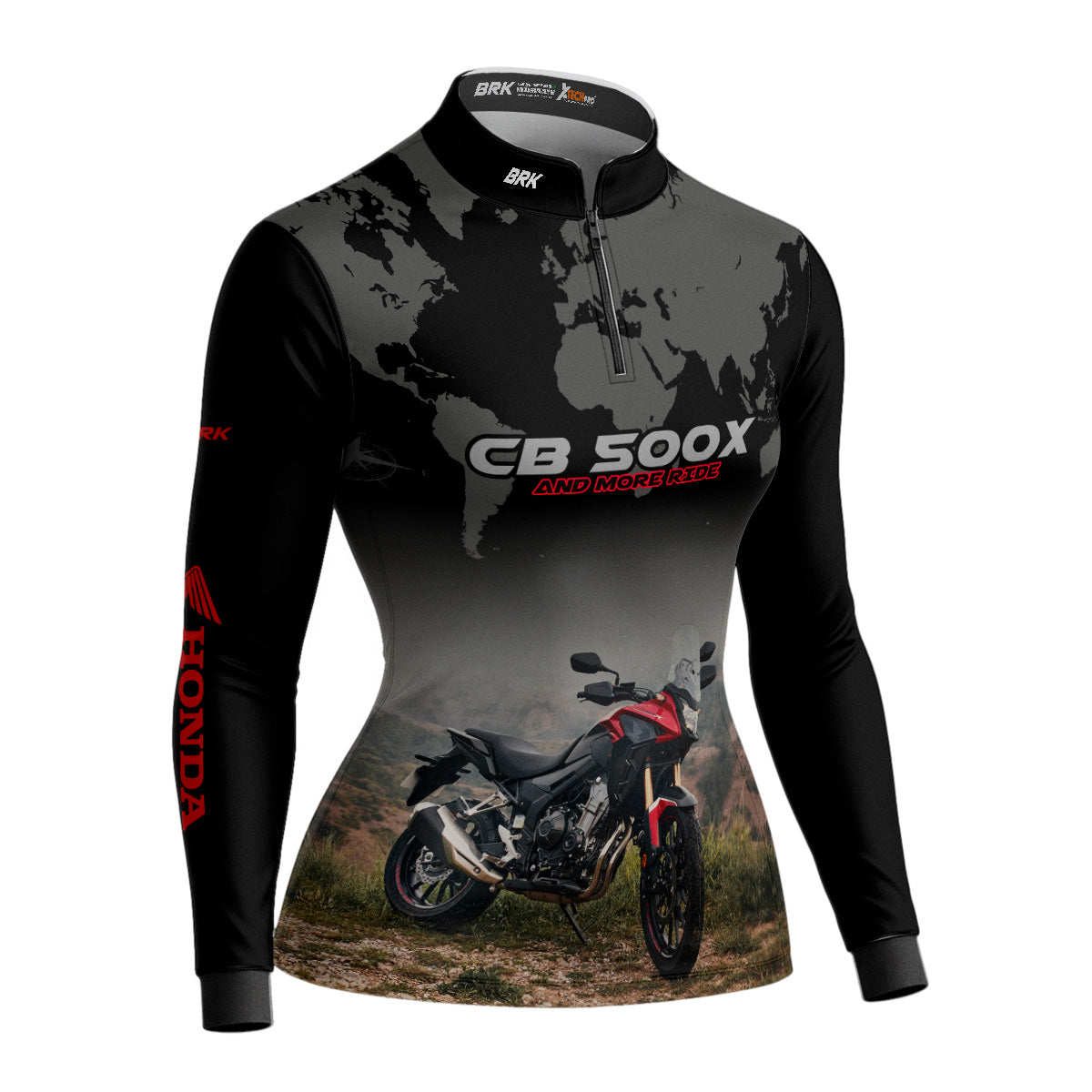 Camisa de Motociclismo Feminina Brk Honda CB500 Series com Proteção UV50+