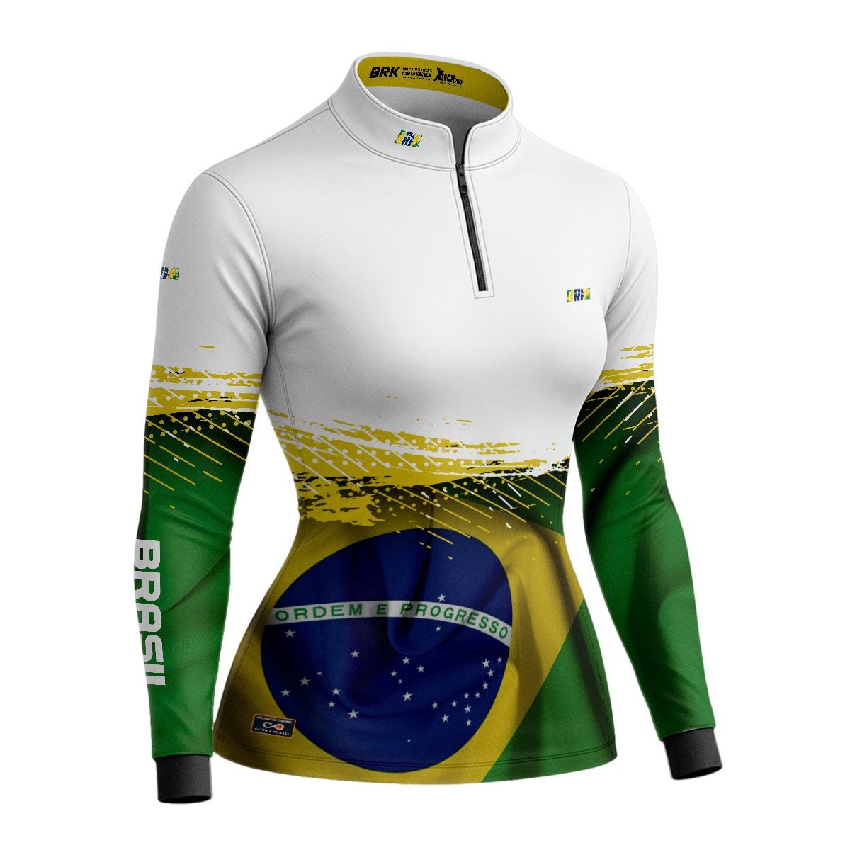 Camisa Feminina Brk Brasil Branca com Proteção Solar UV50+
