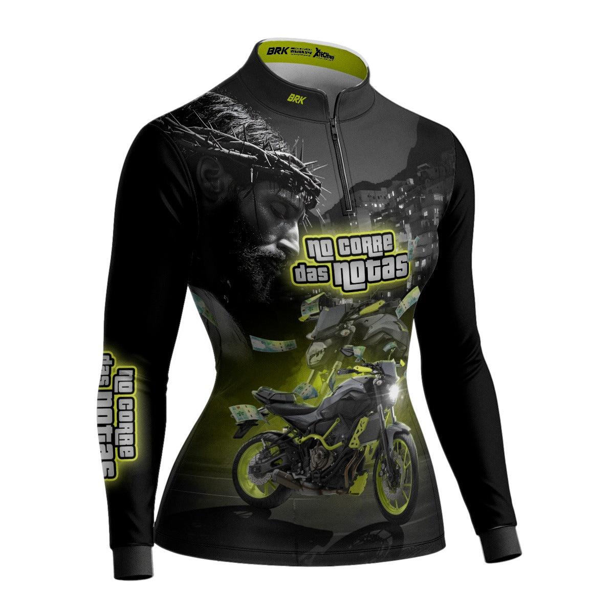 Camisa de Motociclismo Feminina Brk MT03 No Corre das Notas com Proteção UV50+