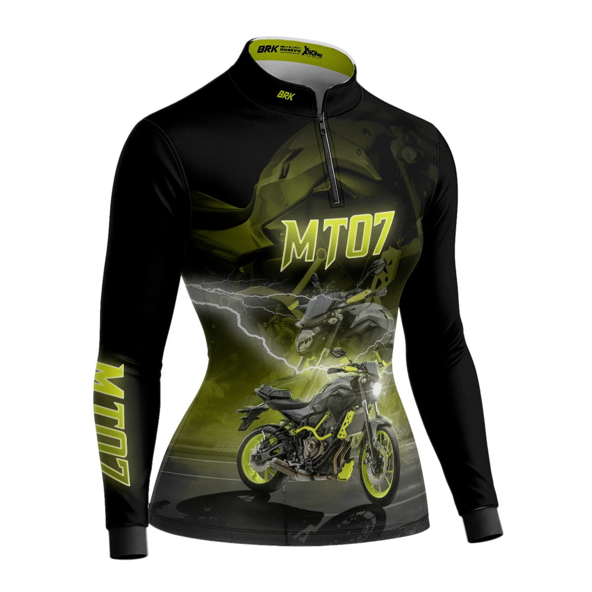 Camisa de Motociclismo Feminina Brk Yamaha MT 07 com Proteção UV50+