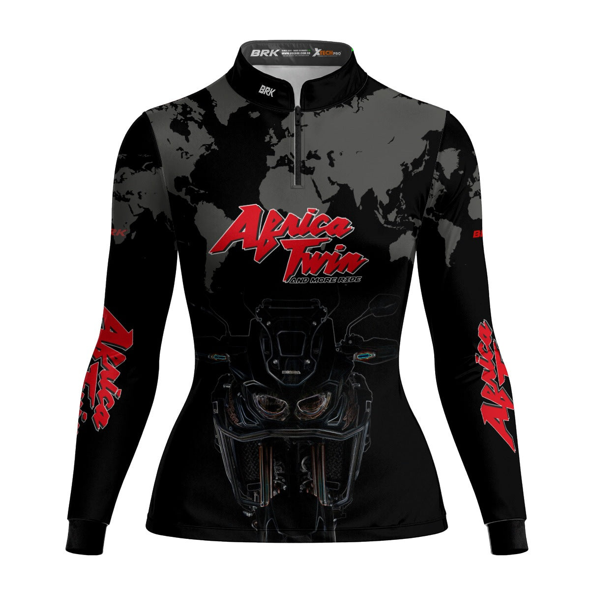 Camisa Feminina Motociclismo Brk Honda África Twin 1100 com Proteção Solar UV50+