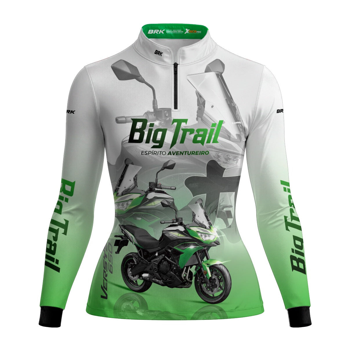 Camisa de Motociclismo Feminina Brk Big Trail Expedição Argentina com Proteção Solar UV50+