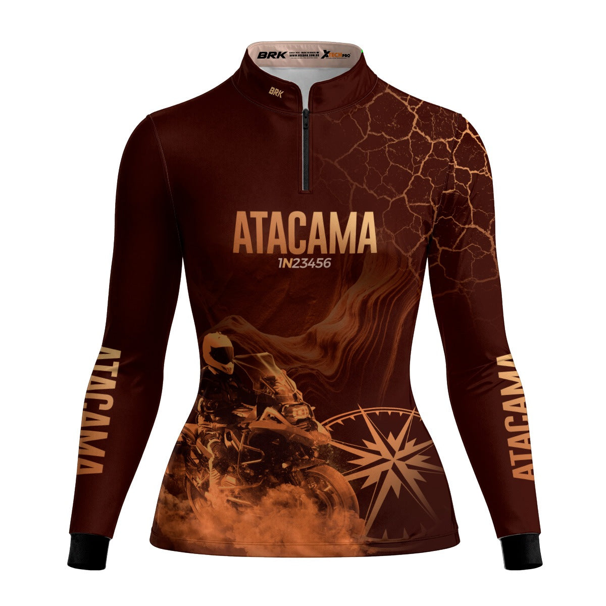 Camisa de Motociclismo Feminina Brk Deserto do Atacama com Proteção Solar UV50+