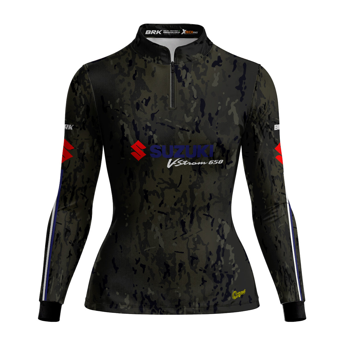 Camisa de Motociclismo Feminina Brk Suzuki VStrom 650 com Proteção UV50+