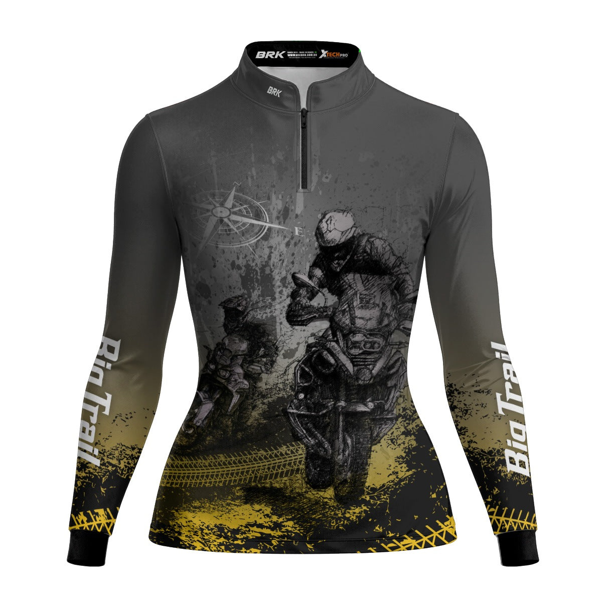 Camisa de Motociclismo Feminina Brk Big Trail Life com Proteção Solar UV50+