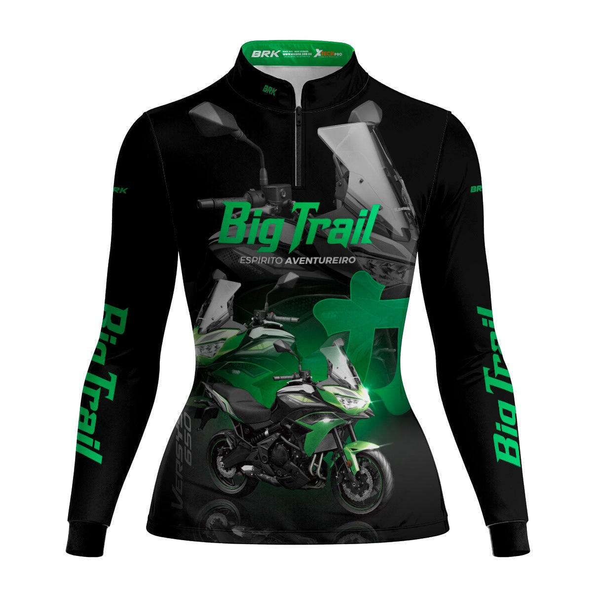 Camisa de Motociclismo Feminina Brk Versys 650 com Proteção Solar UV50+