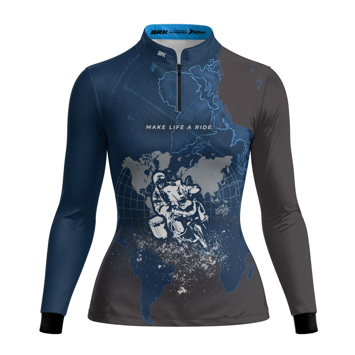 Camisa de Motociclismo Feminina Brk Motociclismo Big Trail Life com Proteção Solar UV50+