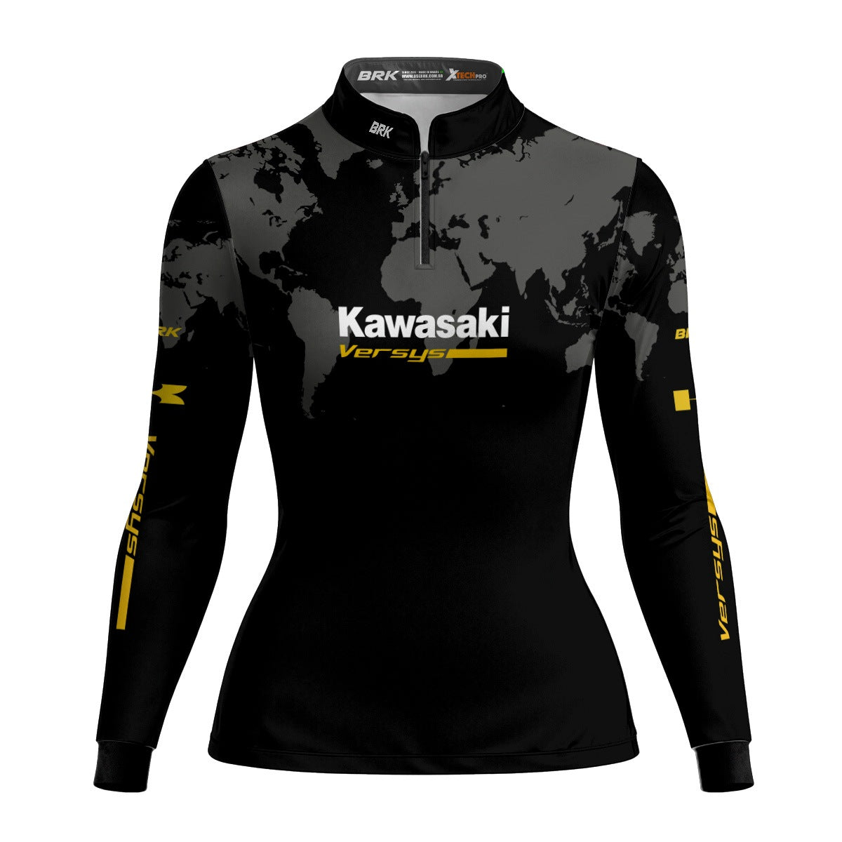 Camisa Feminina Brk Motociclismo Kawasaki Versys com Proteção Solar UV50+