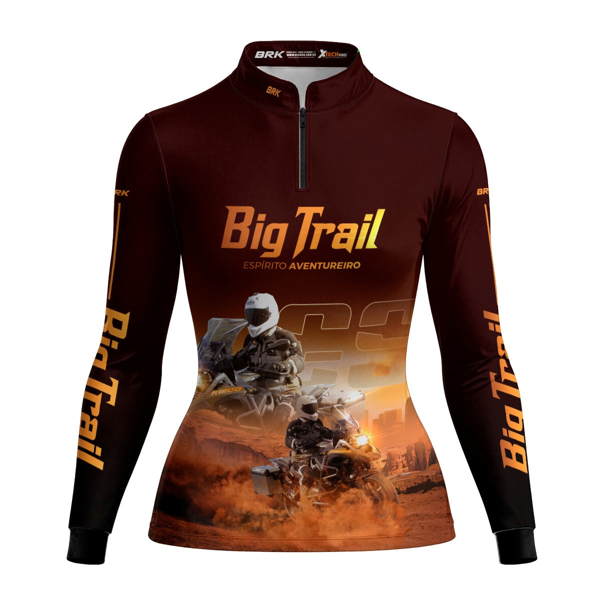 Camisa de Motociclismo Feminina Brk R 1200 GS Premium Vermelha com Proteção Solar UV50+