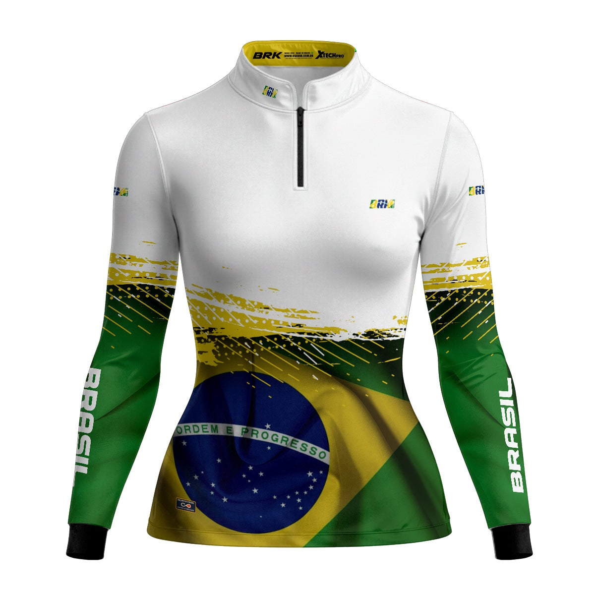 Camisa Feminina Brk Brasil Branca com Proteção Solar UV50+