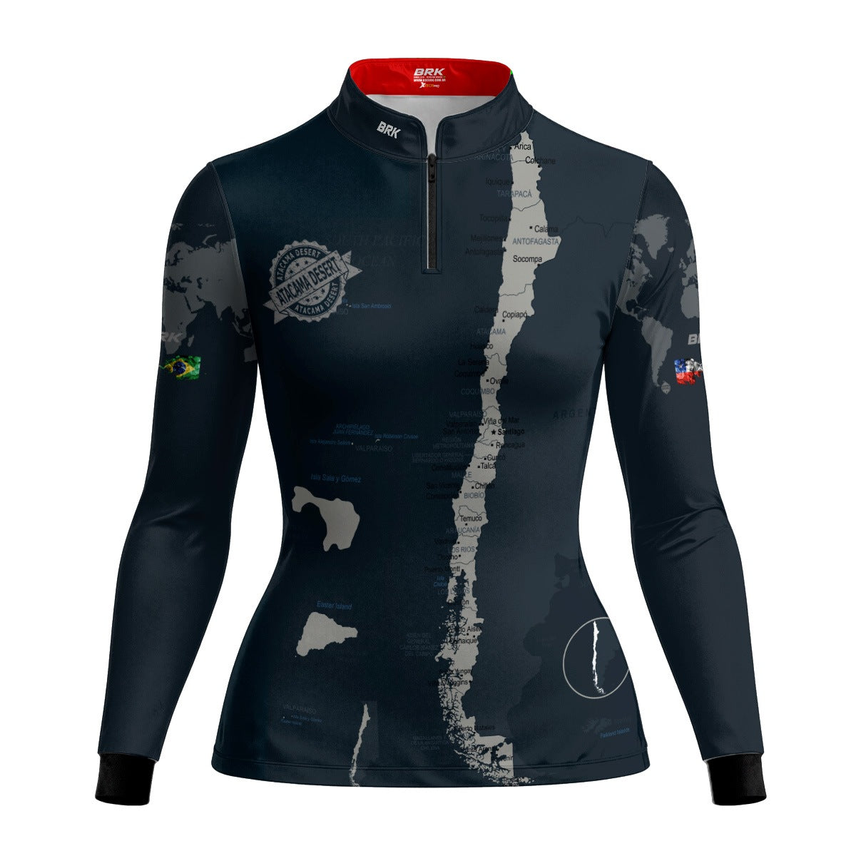 Camisa de Motociclismo Feminina Brk Expedição Atacama Chile com Proteção Solar UV50+