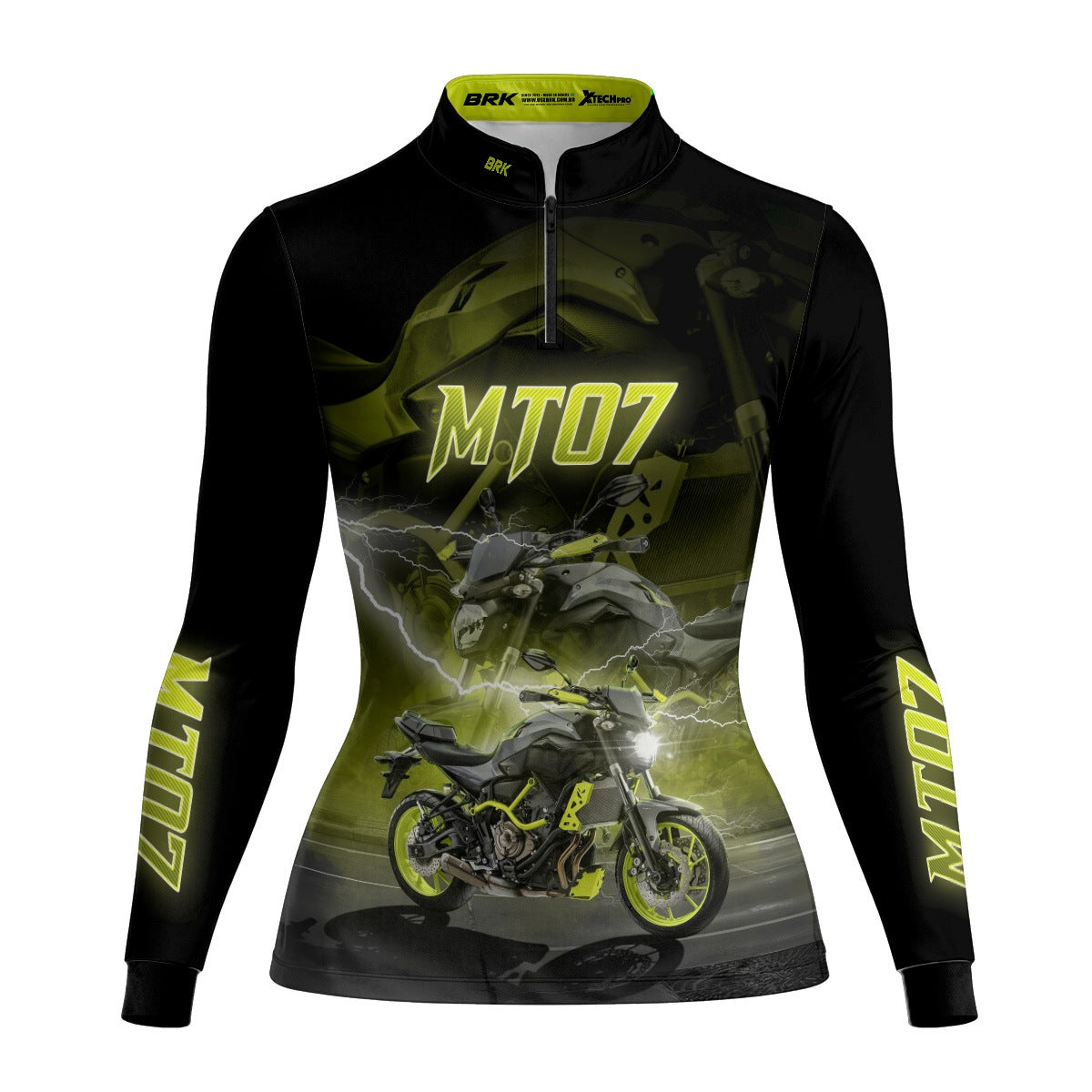 Camisa de Motociclismo Feminina Brk Yamaha MT 07 com Proteção UV50+