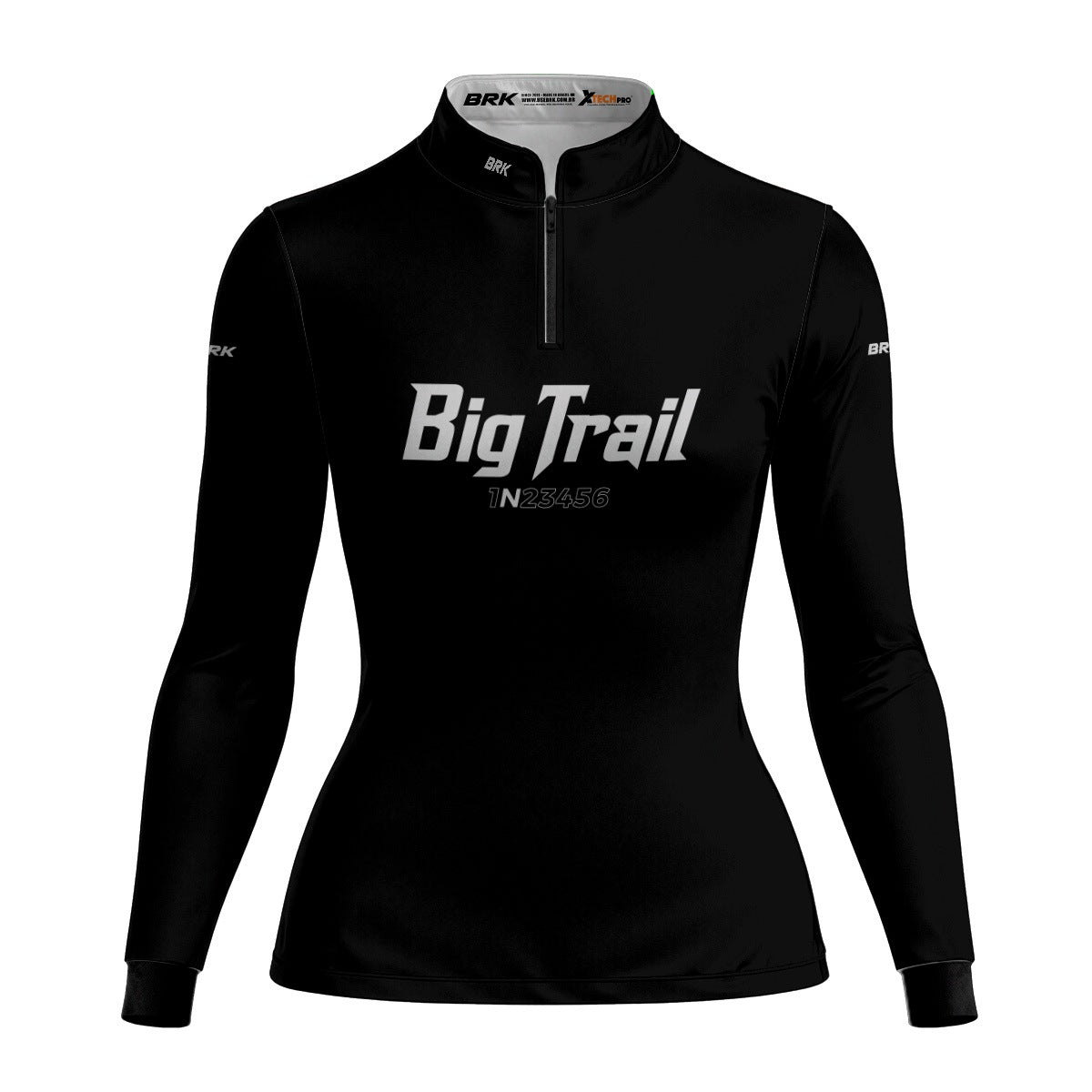 Camisa de Motociclismo Feminina Brk Big Trail Preta com Proteção Solar UV50+