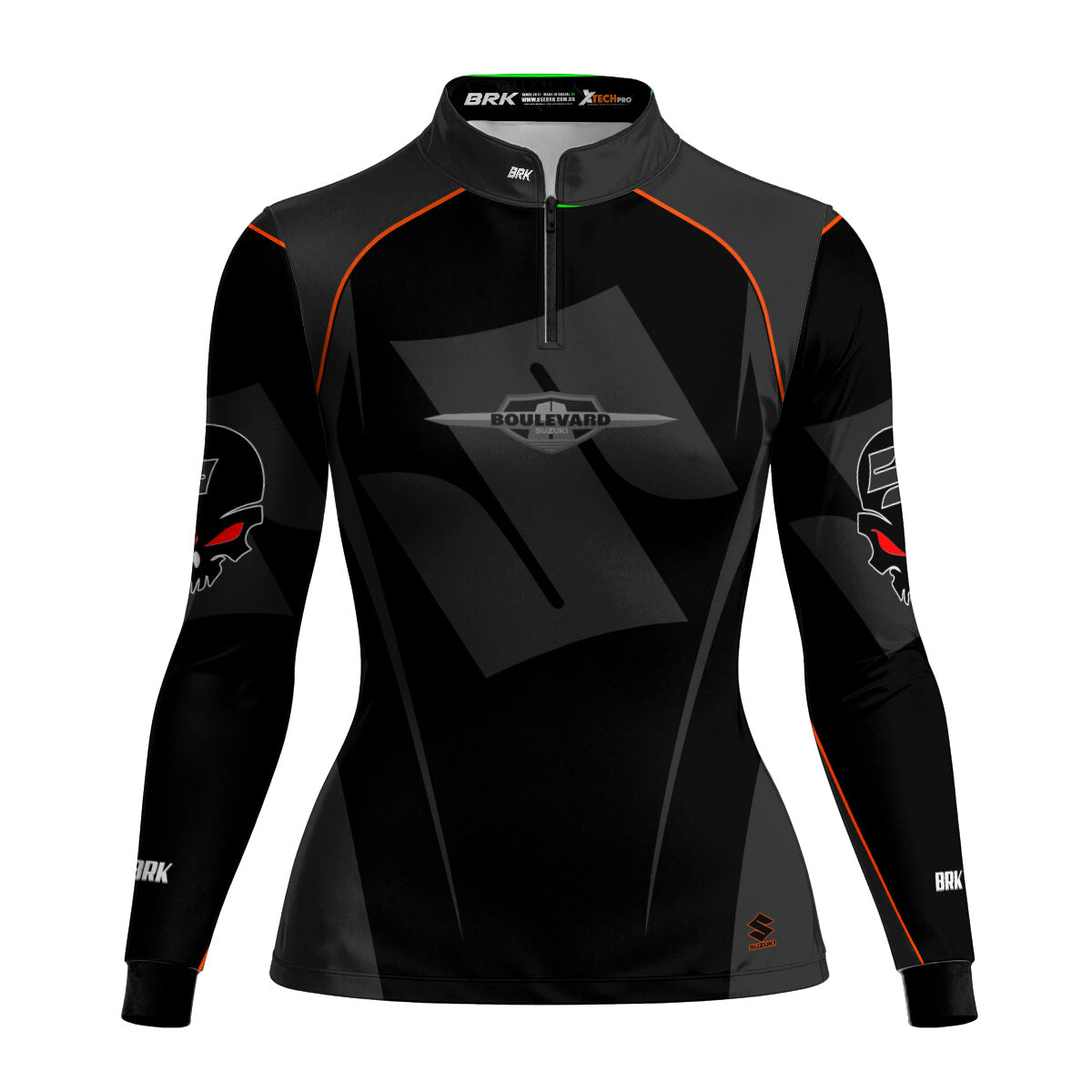 Camisa de Motociclismo Feminina Brk Suzuki Boulevard com Proteção UV50+