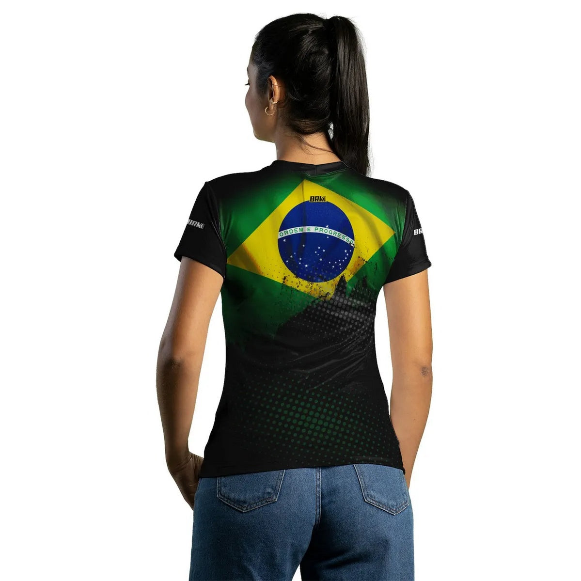 Camiseta Feminina Brk do Brasil Casual com Proteção UV50+