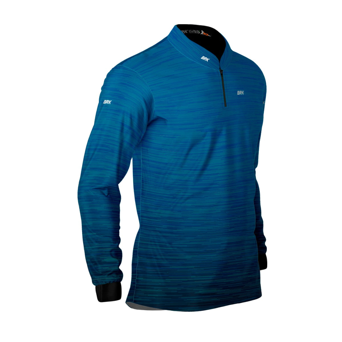 Camisa de Motociclismo Básica Brk Mescla Azul com Proteção Solar UV50+