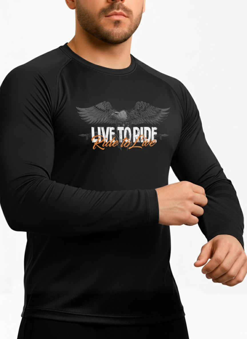 Camisa UV50 Segunda Pele Brk Preta Live to Ride