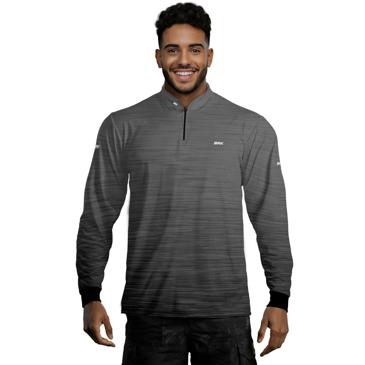 Camisa de Motociclismo Brk Mescla Cinza com Proteção Solar UV50+