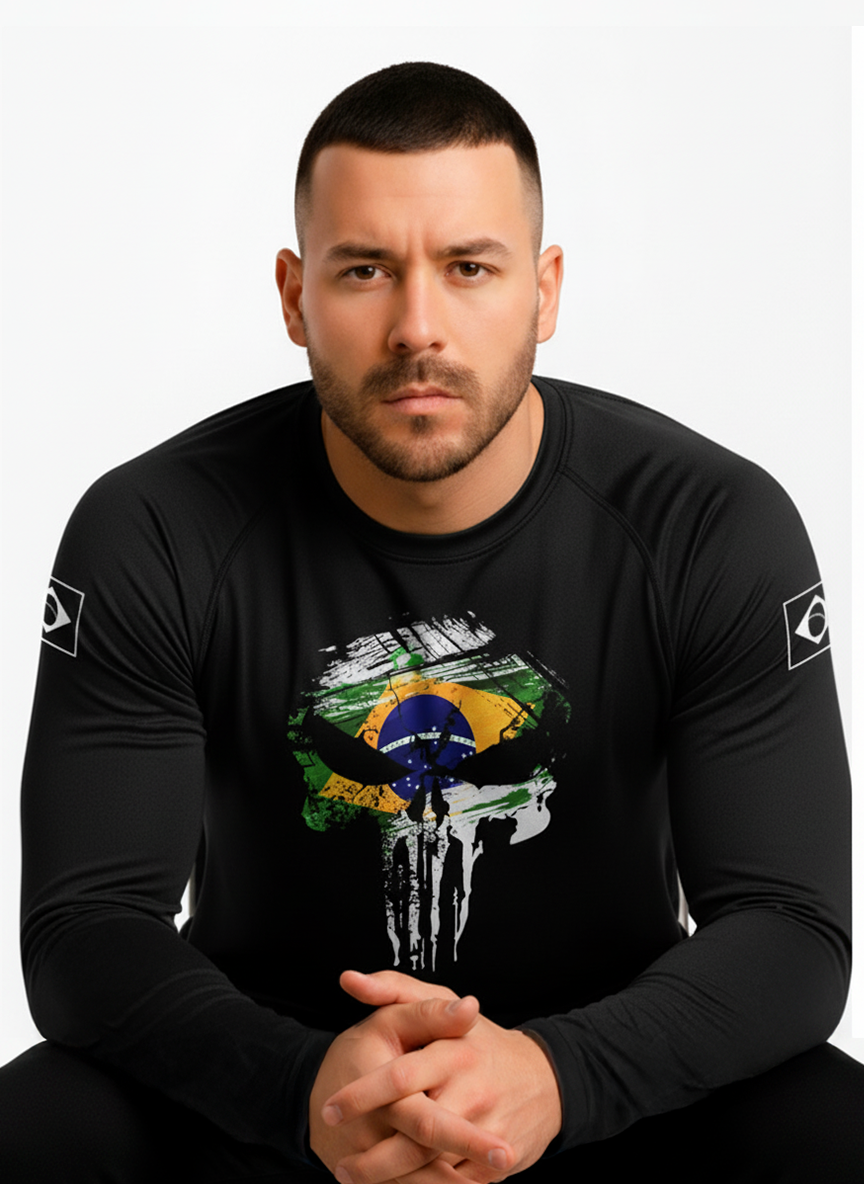 Camisa UV50 Segunda Pele Brk Militar Distressed Brasil