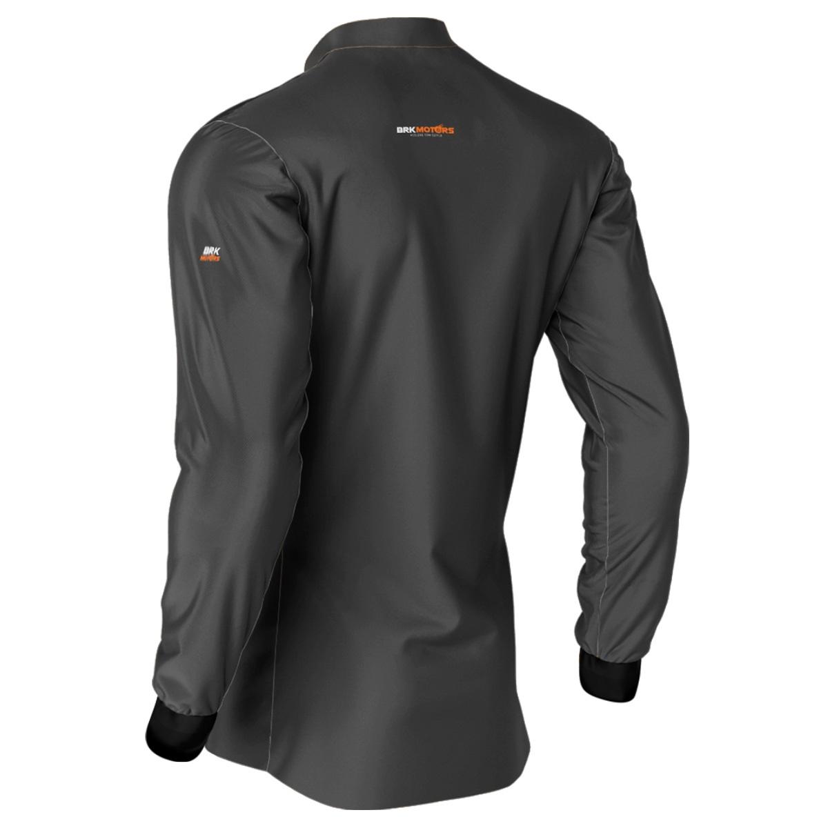 Camisa de Motociclismo Brk Cinza Básica com Proteção Solar UV50+