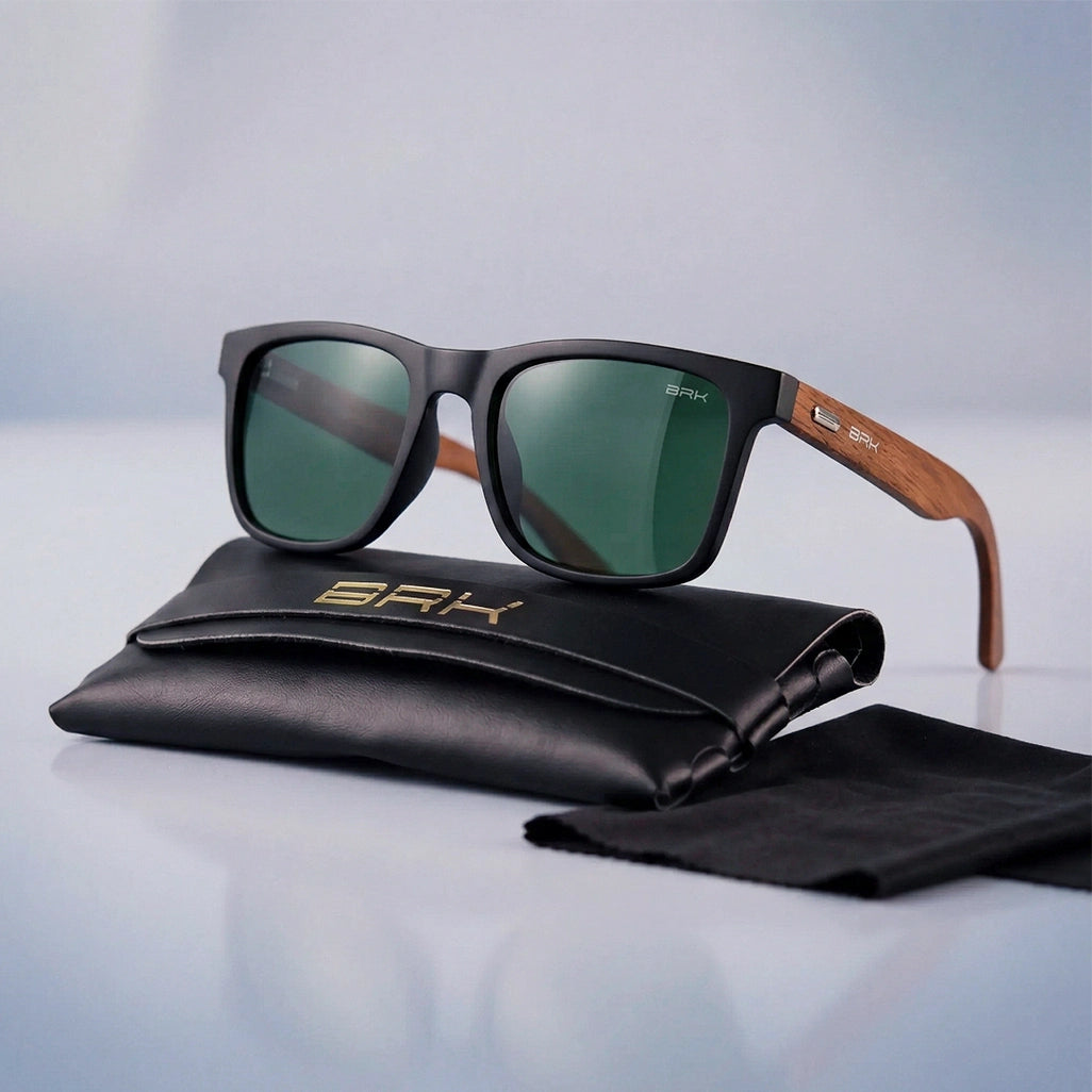 Óculos de Sol Verde com Lente Polarizada UV400