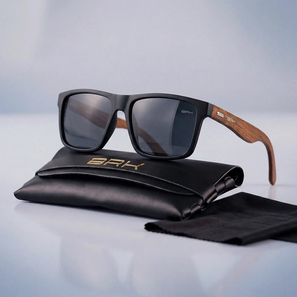 Óculos de Sol Preto com Lente Polarizada UV400