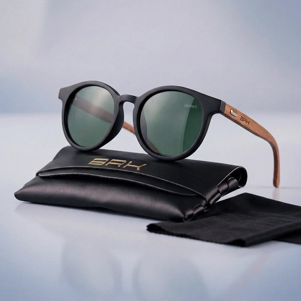 Óculos de Sol Verde com Lente Polarizada UV400