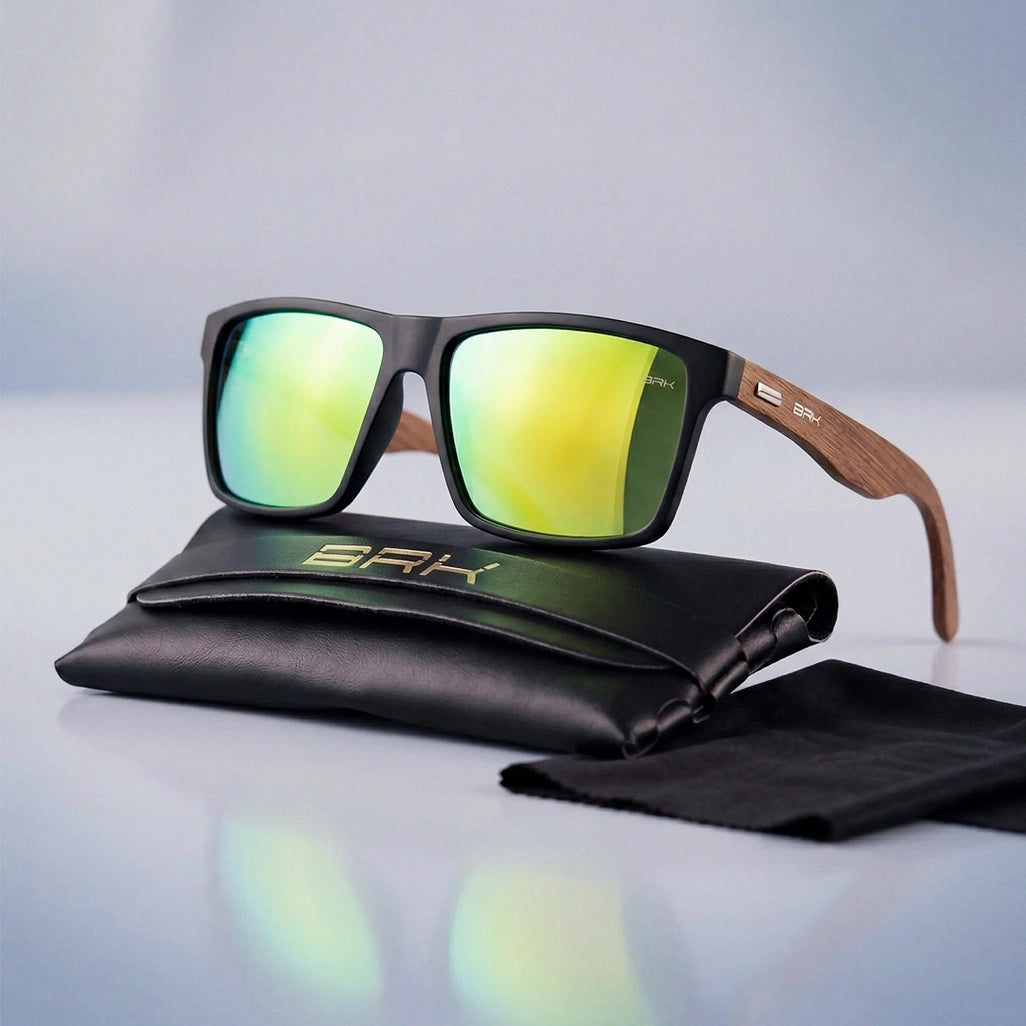 Óculos de Sol Amarelo com Lente Polarizada UV400